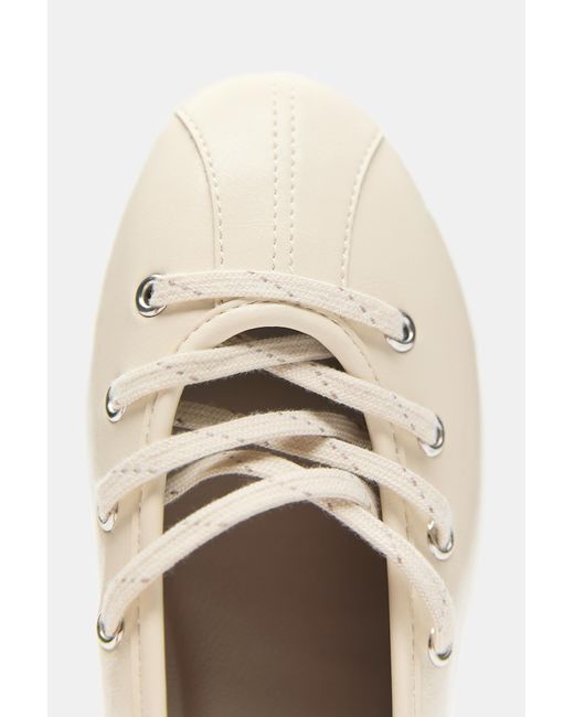 Pull&Bear Black Lace-Up Ballerinas