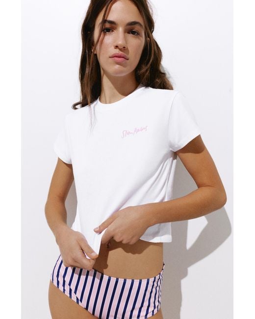 Pull&Bear Slim Aarons T-Shirt in het Black