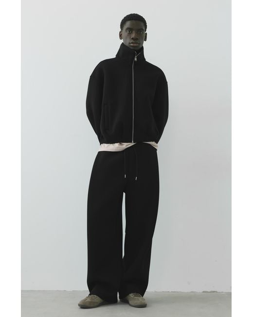 Pull&Bear Black Relaxed Fit Sweatpants for men