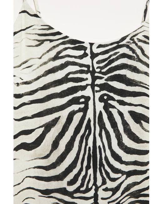 Pull&Bear Midi-Jurk Met Zebraprint in het Green