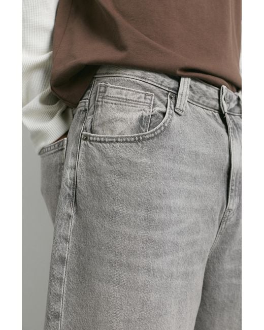 Pull&Bear Relaxed Baggy Jeans in het Gray voor heren