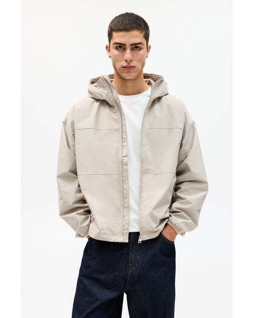 Pull&Bear Natural Panel Raincoat for men