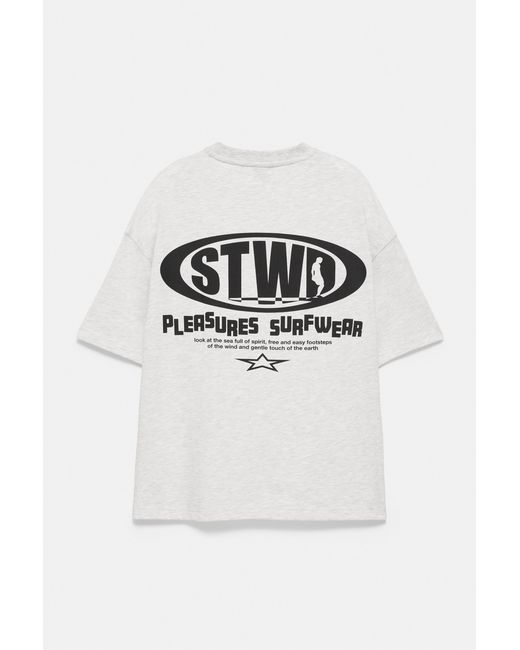 Pull&Bear Blue Pleasures X Stwd Boxy T-Shirt for men