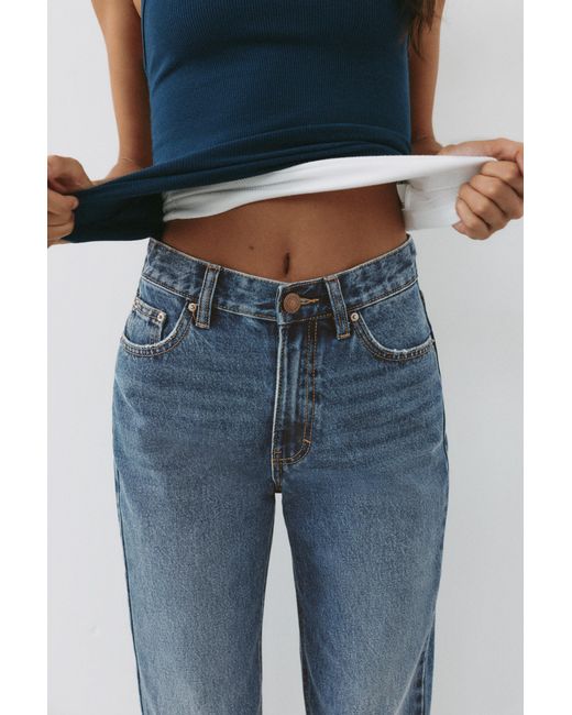 Pull&Bear Blue High-Waist Mom Jeans