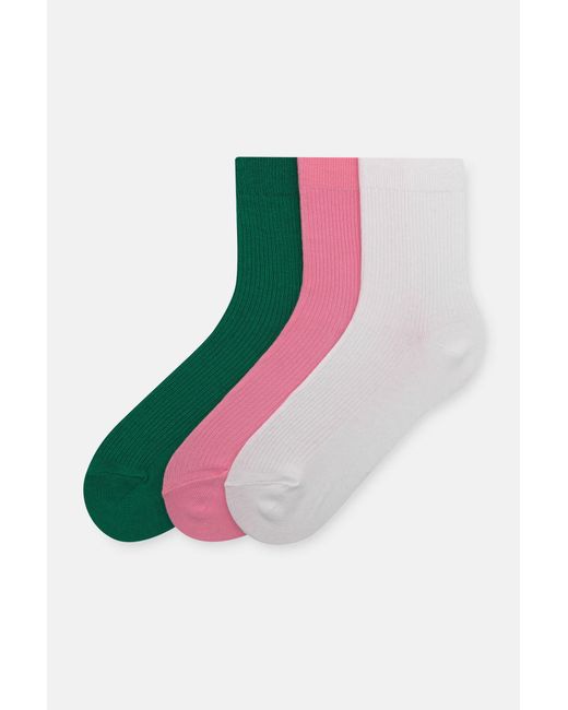 Pull&Bear White Pack Of 3 Pairs Of Ankle Socks