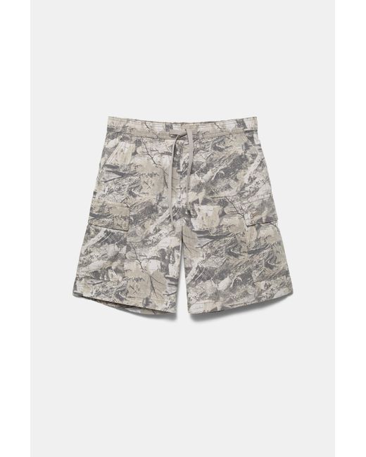 Bermuda Cargo Ripstop di Pull&Bear in White da Uomo
