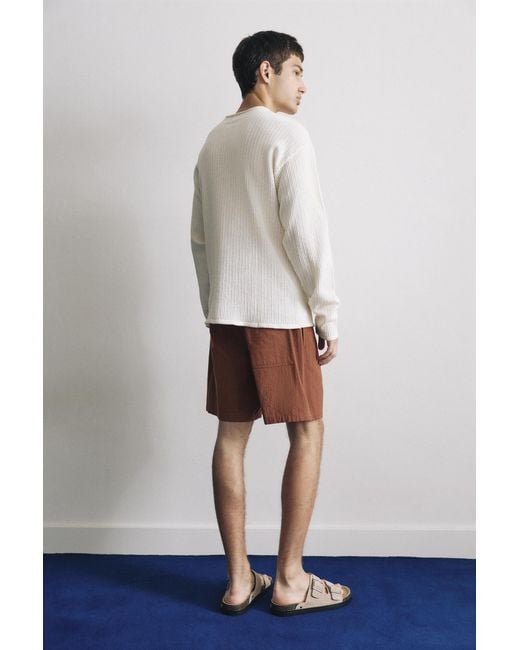 Pull&Bear Bermuda Van Crêpe in het Brown voor heren