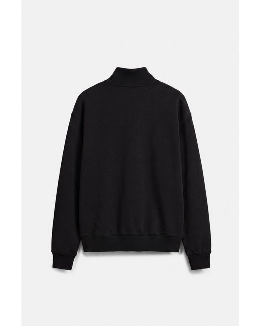 Pull&Bear Sweater Met Ritskraag in het Black voor heren