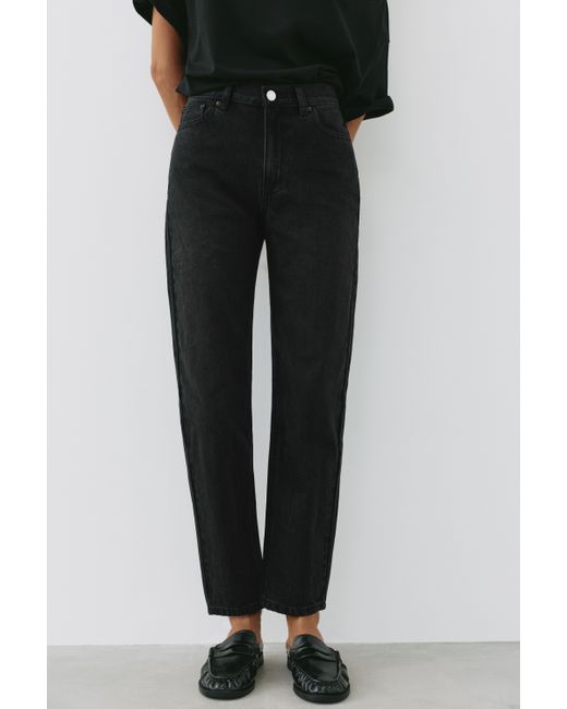 Pull&Bear Black High-Waist Mom Jeans