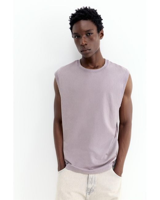 Pull&Bear Purple Strappy Top for men