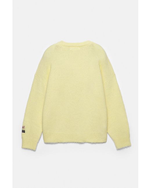 Pull&Bear Natural Basic-Pullover Mit Rundausschnitt