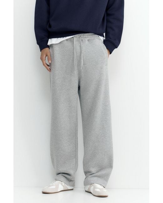 Pantaloni Tuta Baggy Basici di Pull&Bear in Gray da Uomo