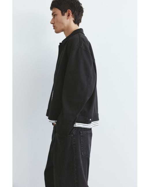 Pull&Bear Gray Textured Jacket for men