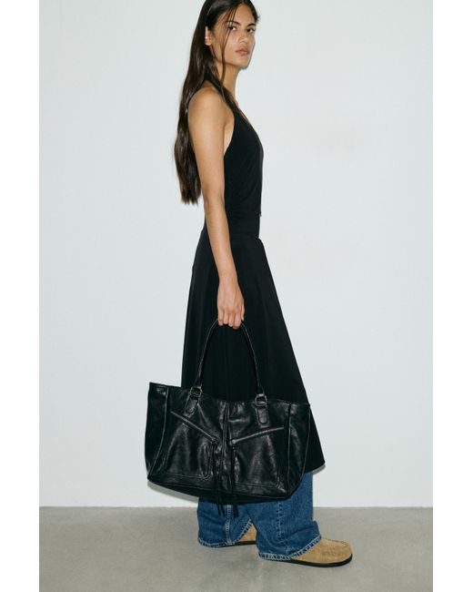Borsa Shopper Con Cerniere di Pull&Bear in Black