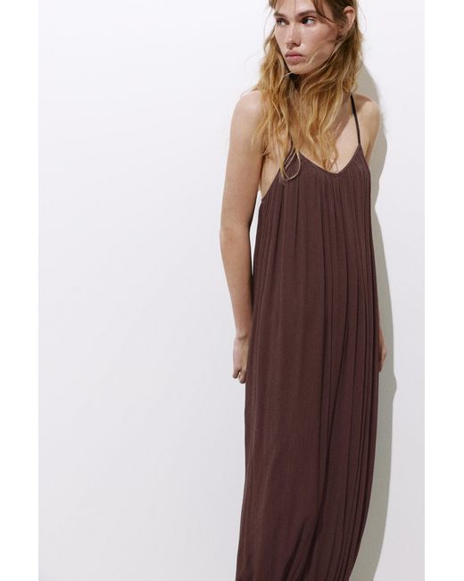 Pull&Bear Brown Flowing Sarouel Jumpsuit