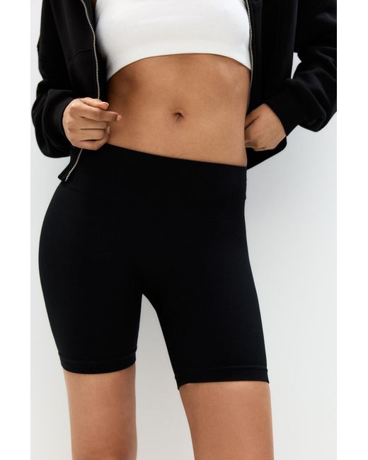 Pull&Bear White Seamless Ribbed Cycling Shorts