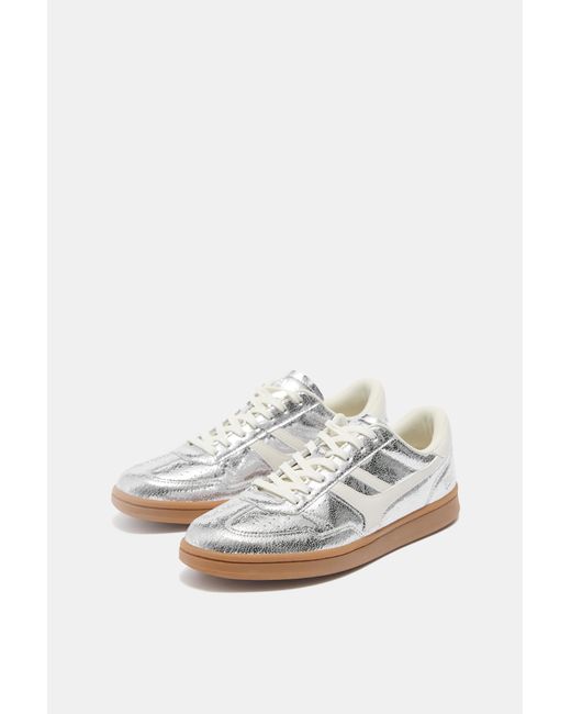 Pull&Bear Blue Retro Metallic Trainers