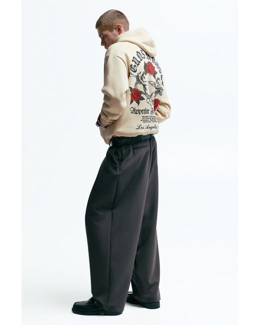 Pull&Bear Guns N' Roses Capuchonsweater in het Natural voor heren