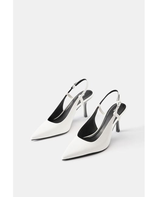 Pull&Bear White Slingback Heels
