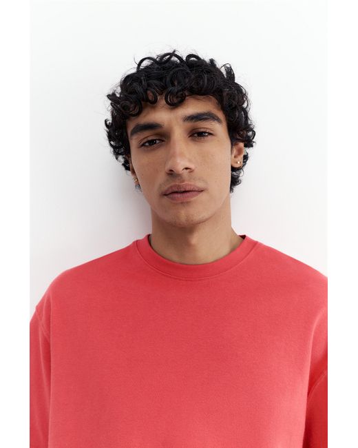 Pull&Bear Red Premium Short Sleeve T-Shirt for men