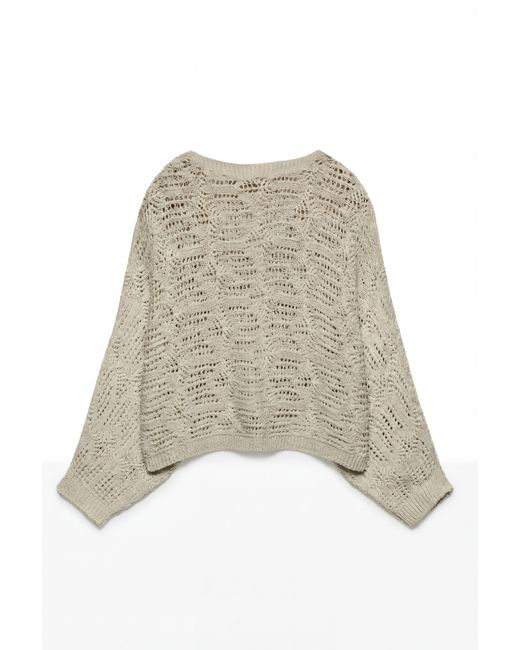 Pull&Bear Oversized Opengewerkt Vest in het Green