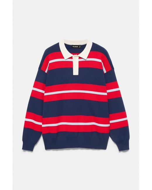 Polo di Pull&Bear in White da Uomo