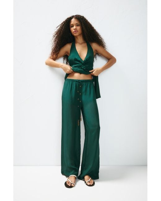 Pull&Bear Green Joggerhose Mit Schmuckperlen