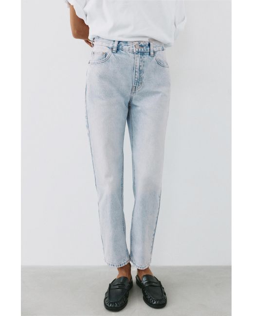 Pull&Bear Blue High-Waist Mom Jeans