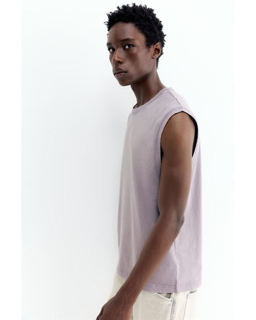 Pull&Bear Purple Strappy Top for men