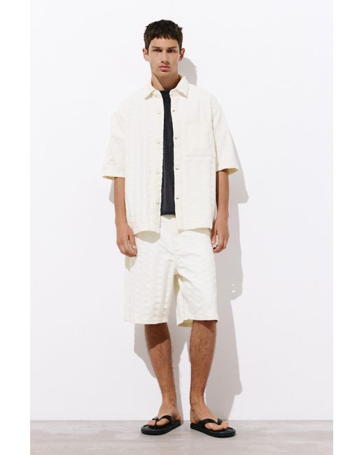 Pull&Bear Jacquard Overhemd in het White voor heren