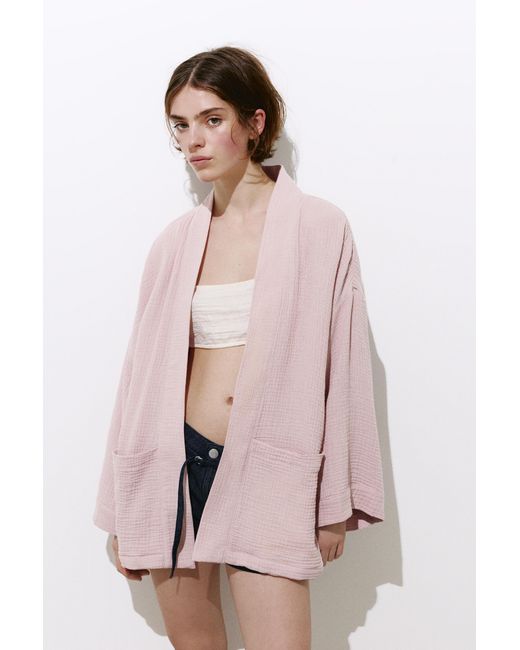 Pull&Bear Pink Crepe Kimono