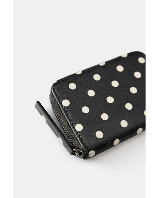 Pull&Bear Black Polka Dot Wallet