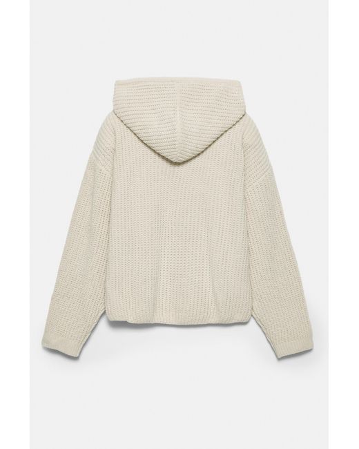 Pull Chenille Capuche Pull&Bear en coloris Natural