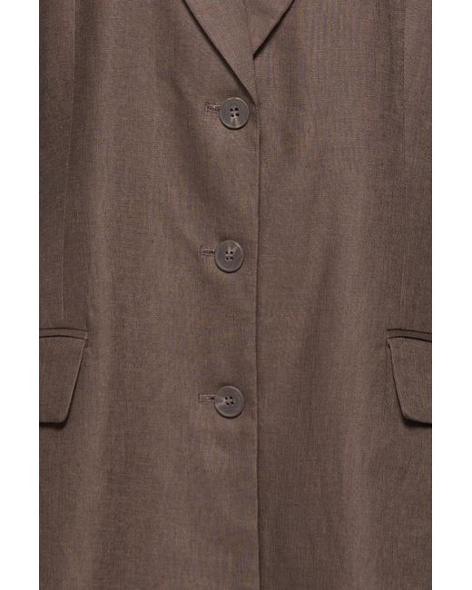 Pull&Bear Getailleerde Blazer Van 100% Linnen in het Multicolor