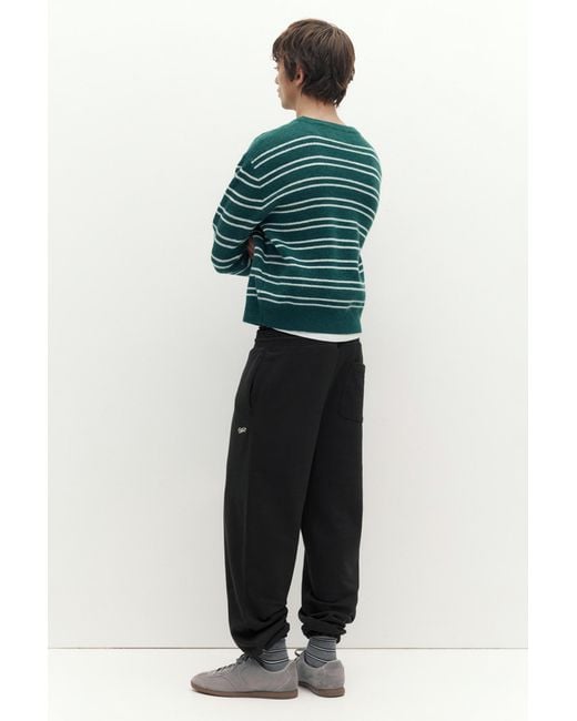 Pull&Bear Black Stwd Tracksuit Bottoms for men