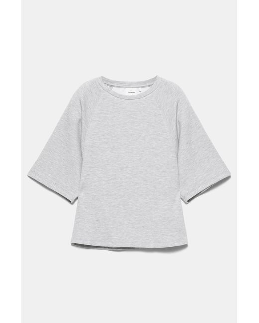 Pull&Bear Gray Soft Touch Short Sleeve Sweatshirt