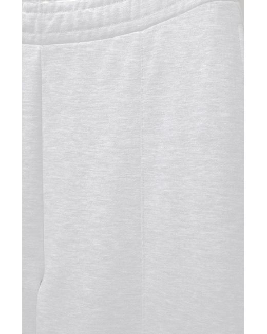 Pull&Bear White Wide-Leg Seam Detail Sweatpants