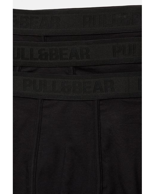 Pack 3 Boxer Neri di Pull&Bear in Black da Uomo