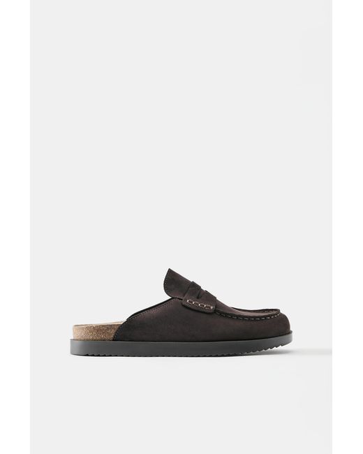 Sabots À Bride Pull&Bear pour homme en coloris Black
