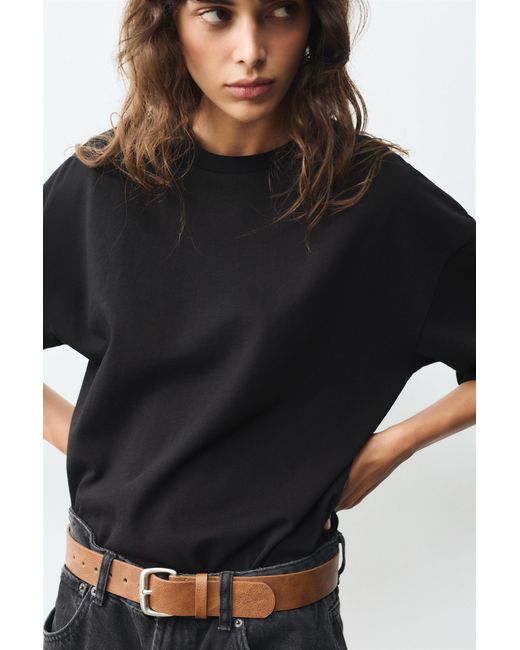 Pull&Bear Blue Oversize Short Sleeve T-Shirt