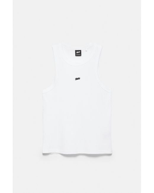 Pull&Bear White Stwd Waffle-Knit Vest for men