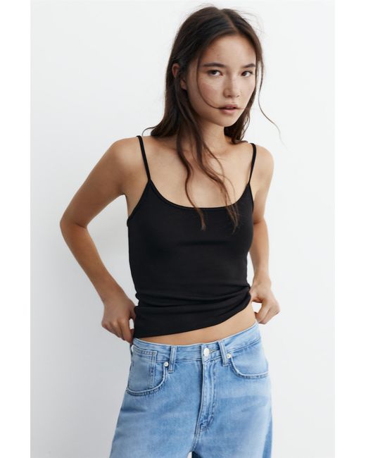 Pull&Bear Blue Strappy Top