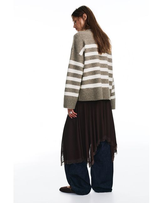 Pull À Rayures Pull&Bear en coloris Gray