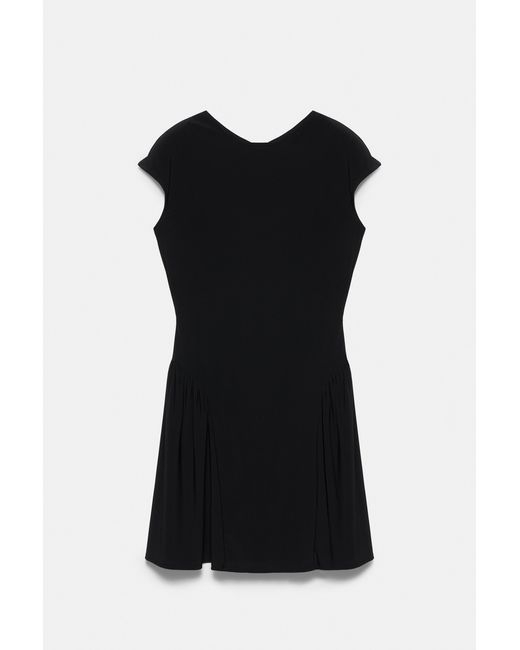 Robe Courte Froncée Pull&Bear en coloris Black