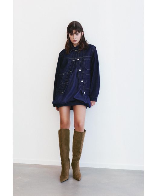 Pull&Bear Brown Hohe Stiefel Mit Absatz