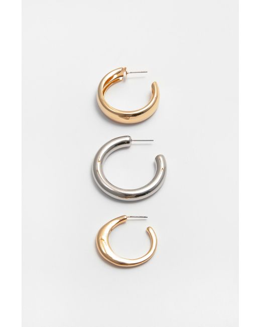 Pull&Bear Metallic Pack 6 Paare Creolen