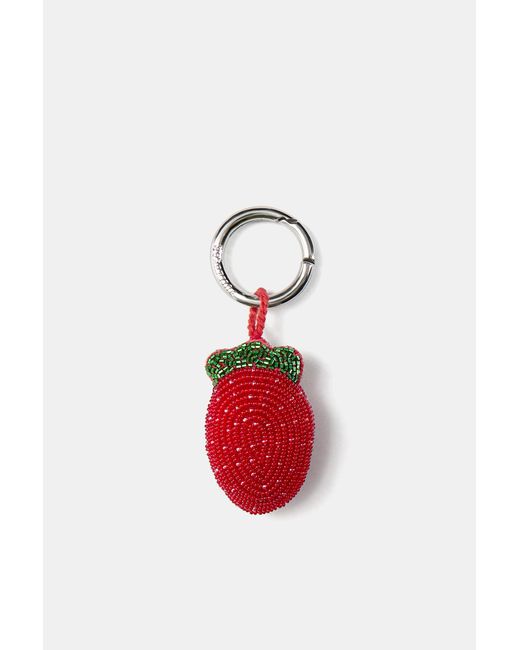 Pull&Bear Red Beaded Strawberry Charm