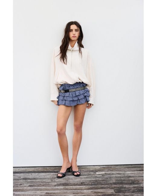 Pull&Bear White Balloon Jacket With A High Neck