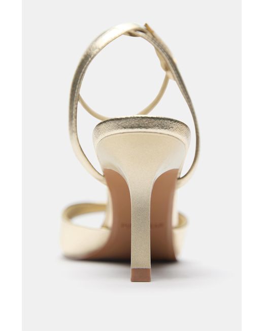Pull&Bear Blue Metallic Heeled Sandals