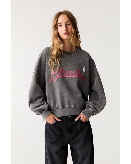 Pull&Bear Gray Blondie Sweatshirt